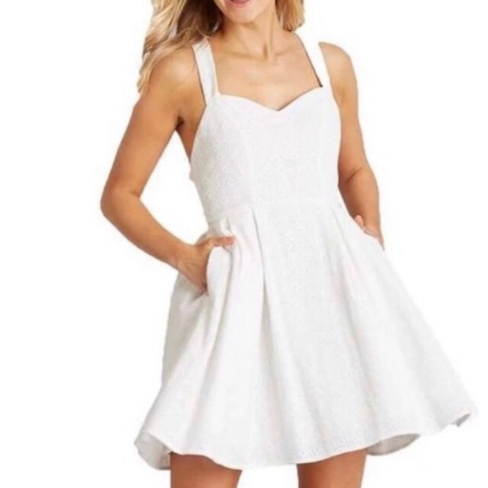Lauren James Livingston White Dress with pockets